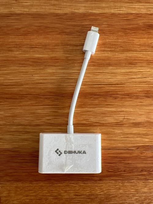 Adaptador iPhone iPad Lightning Usb 3 Cámara + Audio + Carga